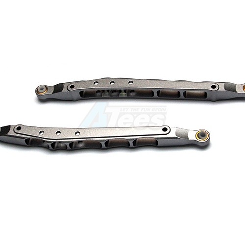 GPM Racing Axial Yeti Aluminium Rear Lower Chassis Link Parts - 1Pr Gun Metal