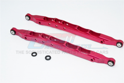 GPM Racing Axial Yeti Aluminium Rear Lower Chassis Link Parts - 1Pr Red
