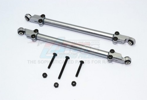 GPM Racing Axial Yeti Aluminum Rear Adjustable Chassis Rod -8Pc Set Gun Metal