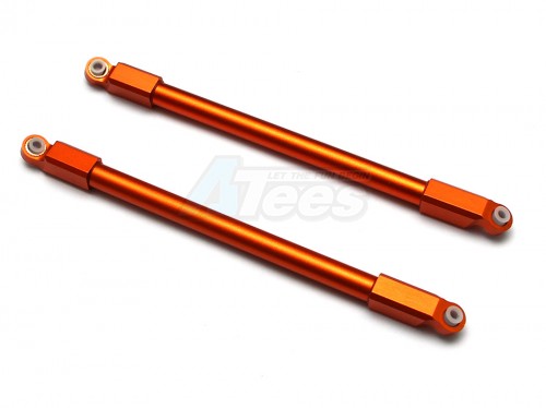 GPM Racing Axial Yeti Aluminium Rear Upper Chassis Link Parts - 1 Pair Set Orange