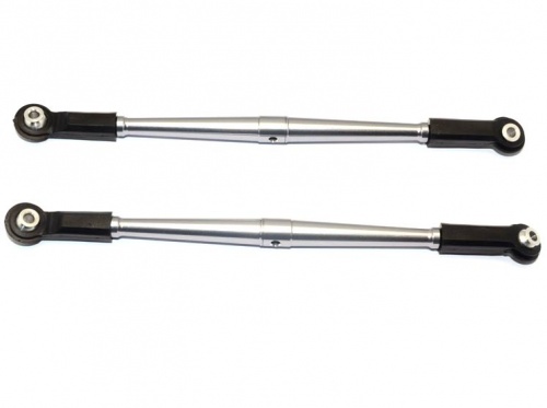 GPM Racing Axial Yeti Aluminum Rear Upper Chassis Link Parts With Plastic Ends - 1Pair Gun Metal