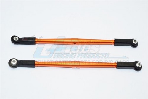 GPM Racing Axial Yeti Aluminium Rear Upper Chassis Link Parts With Plastic Ends - 1Pair Orange