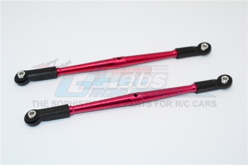 GPM Racing Axial Yeti Aluminium Rear Upper Chassis Link Parts With Plastic Ends - 1Pair Red