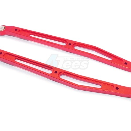GPM Racing Axial Yeti Aluminum Rear Upper Chassis Link Parts - 1 Pair Red