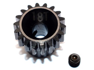 GPM Racing Axial Yeti Steel #45 Pinion Gear 32 Pitch 18T - 1 Pc Set (For Yeti / Yeti Xl) Black