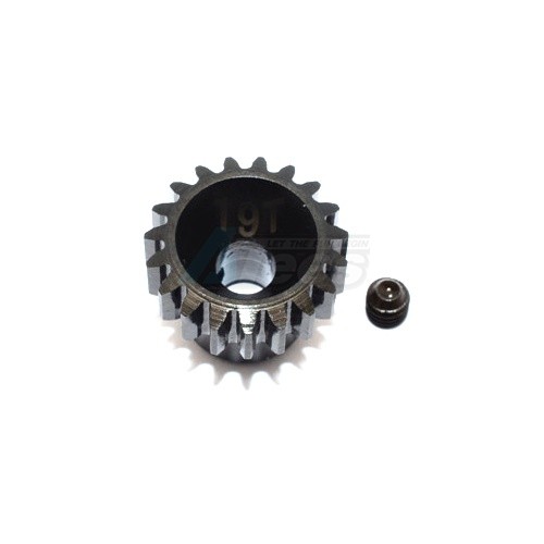 GPM Racing Axial Yeti Steel #45 Pinion Gear 32 Pitch 19T - 1 Pc Set (For Yeti / Yeti Xl) Black