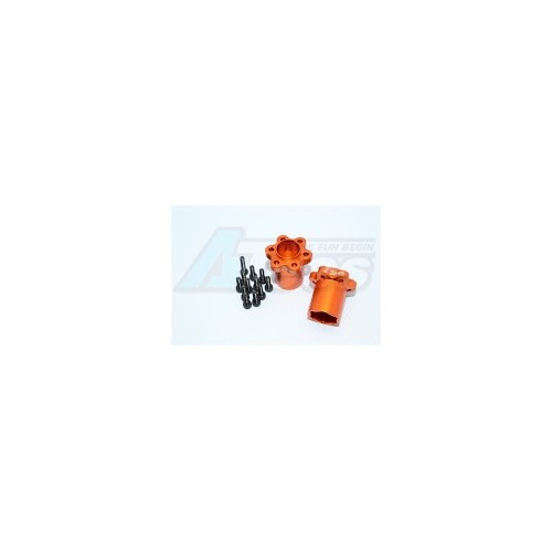 GPM Racing Axial Wraith Aluminium 2.2 Wheel Hub Adapters (22Mm Thickness) - 1 Pair Orange
