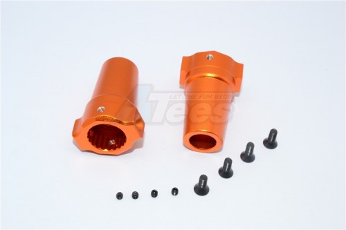 GPM Racing Axial Yeti Aluminium Straight Axle Adapter - 1Pair Set Orange