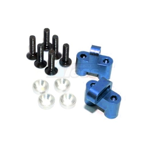 GPM Racing Axial Yeti Aluminium Servo Mount - 1 Pair Set Blue