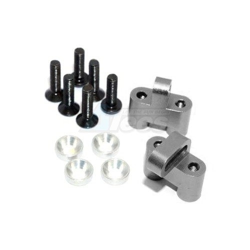 GPM Racing Axial Yeti Aluminium Servo Mount - 1 Pair Set Gun Metal