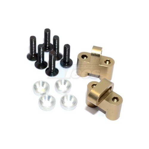 GPM Racing Axial Yeti Aluminium Servo Mount - 1 Pair Set Titanium