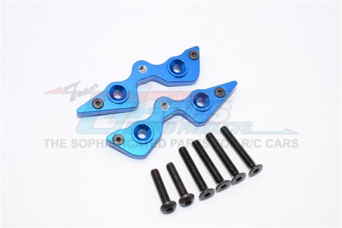 GPM Racing Axial Yeti Aluminium Rear Cage Components - 2Pcs Set Blue