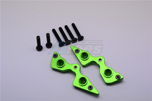 GPM Racing Axial Yeti Aluminium Rear Cage Components - 2Pcs Set Green