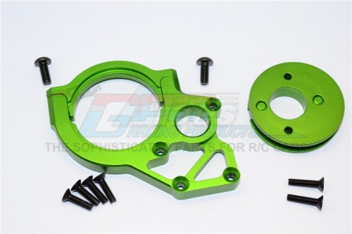 GPM Racing Axial Yeti Aluminium Transmission Motor Mount - 3Pcs Set Green