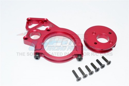 GPM Racing Axial Yeti Aluminium Transmission Motor Mount - 3Pcs Set Red