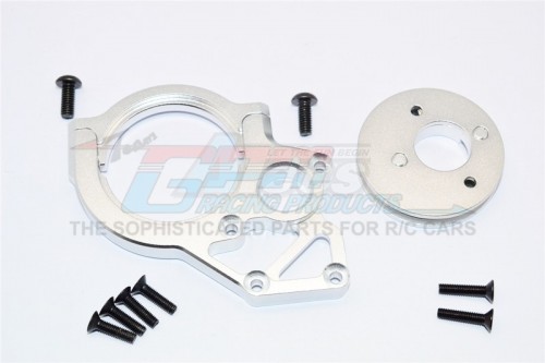 GPM Racing Axial Yeti Aluminium Transmission Motor Mount - 3Pcs Set Silver
