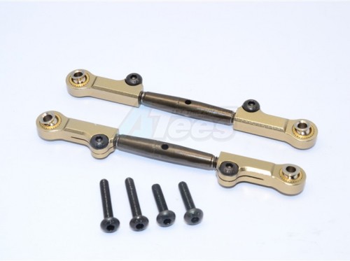 GPM Racing Axial Yeti Spring Steel Steering Anti-Thread Tie Rod With Aluminium Ends - 1Pair Set Titanium