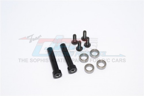 GPM Racing Axial Yeti Aluminium Steering Assembly Posts With Bearings - 2Pcs Set Black