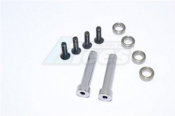 GPM Racing Axial Yeti Aluminium Steering Assembly Posts With Bearings - 2Pcs Set Gun Metal