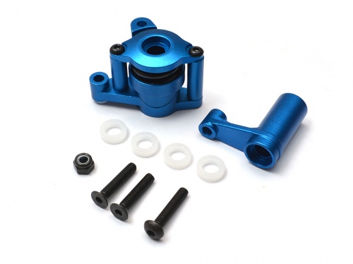 GPM Racing Axial Yeti Aluminium Steering Assembly - 6Pcs Set Blue