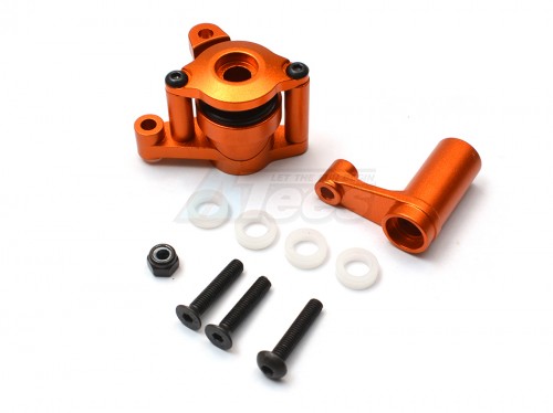 GPM Racing Axial Yeti Aluminium Steering Assembly - 6Pcs Set Orange