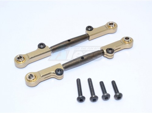 GPM Racing Axial Yeti Spring Steel Upper Anti-Thread Tie Rod With Aluminium Ends - 1Pair Set Titanium
