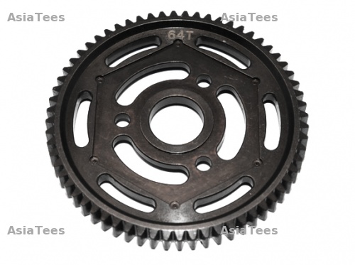 GPM Racing Axial Yeti Steel #45 Spur Gear 32 Pitch 64T - 1 Pc Black