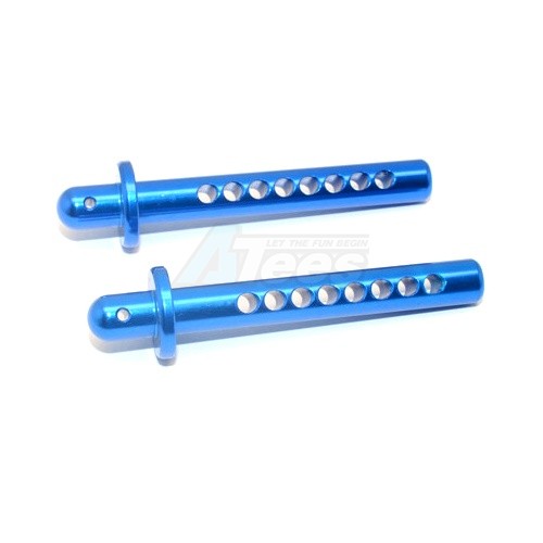 GPM Racing Axial Yeti Aluminium Front Body Post - 51mm Long 1Pr Blue