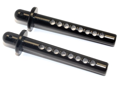 GPM Racing Axial Yeti Aluminium Front Body Post - 51mm Long 1Pr Black