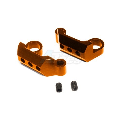 GPM Racing Axial Yeti Aluminium Rear Cage Mount - 1 Pair Orange