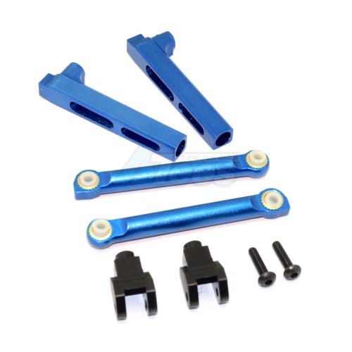 GPM Racing Axial Yeti Aluminium Rear Sway Bar Mount - 6Pcs Set Blue