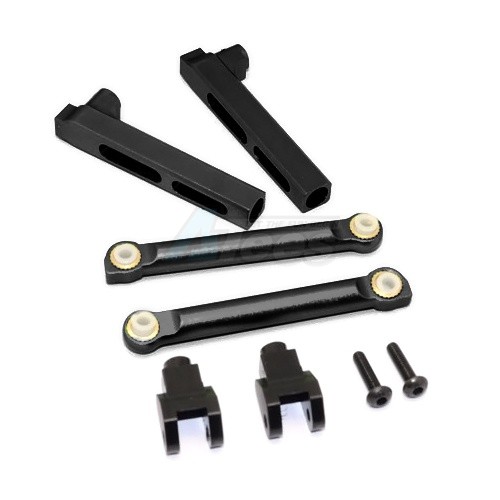 GPM Racing Axial Yeti Aluminium Rear Sway Bar Mount - 6Pcs Set Black