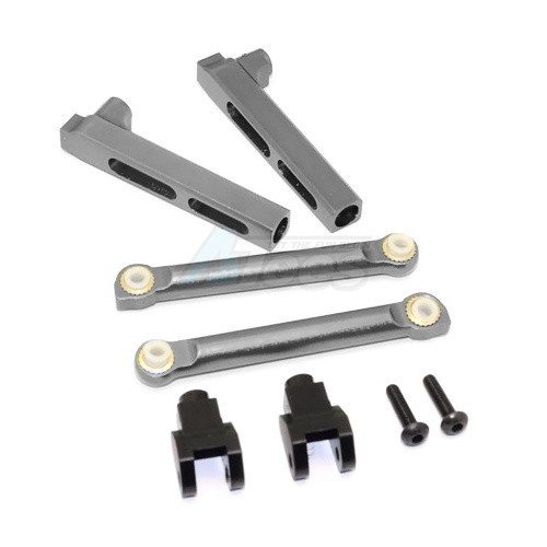 GPM Racing Axial Yeti Aluminium Rear Sway Bar Mount - 6Pcs Set Gun Metal