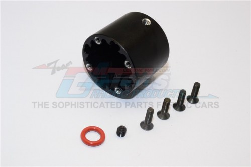 GPM Racing Axial Yeti XL Aluminium Front Differential Case - 1Pc Set Black