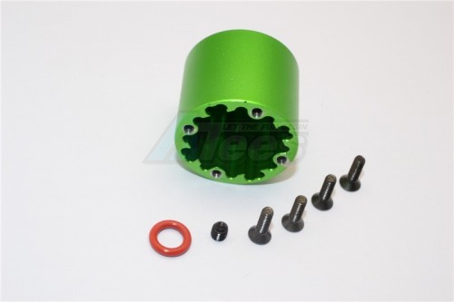 GPM Racing Axial Yeti XL Aluminium Front Differential Case - 1Pc Set Green