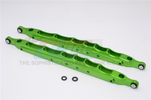 GPM Racing Axial Yeti XL Aluminium Rear Lower Chassis Link Parts - 1Pr Set Green