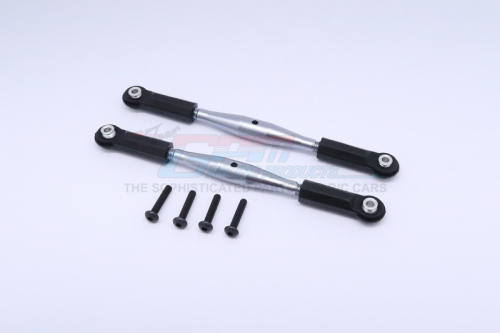 GPM Racing Axial Yeti XL Aluminium Bottom Steering Rod + Plastic Ball Ends Gun Metal
