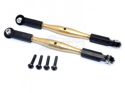 GPM Racing Axial Yeti XL Aluminium Bottom Steering Rod + Plastic Ball Ends Titanium