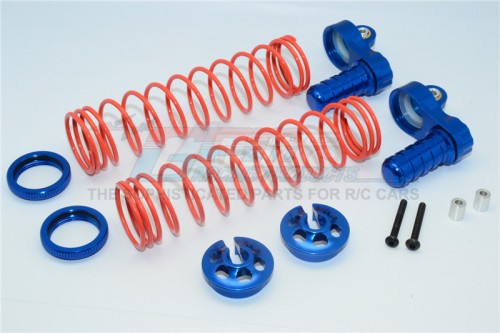GPM Racing Axial Yeti XL Aluminium Front/Rear Adjustable L-Shape Damper Components - 1Set Blue