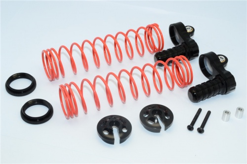 GPM Racing Axial Yeti XL Aluminium Front/Rear Adjustable L-Shape Damper Components - 1Set Black