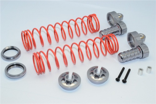 GPM Racing Axial Yeti XL Aluminium Front/Rear Adjustable L-Shape Damper Components - 1Set Gun Metal