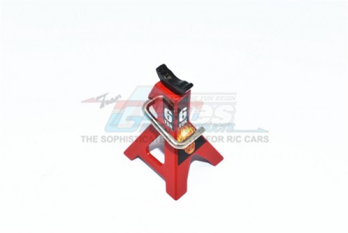 GPM Racing Miscellaneous All Scale Accessories: Car Jack For Crawlers (No.6) - 1Pc Set Red