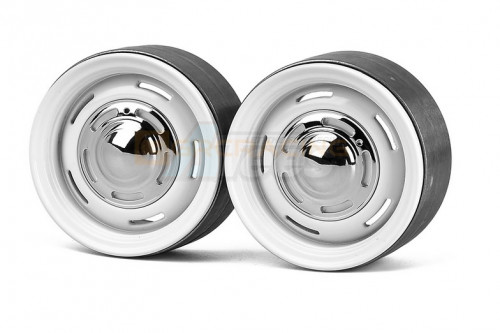 GRC Miscellaneous All 1/10 Scale 1.9 Inch Metal Wheels #G12 White