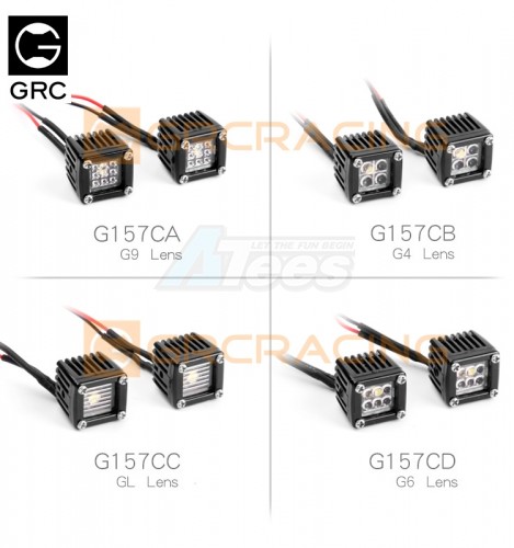 GRC Axial SCX10 III 1/10 Square G9 Lens Spotlights (2)