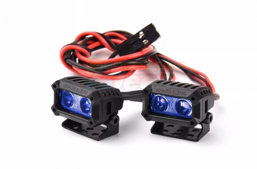 GRC Miscellaneous All 18mm Rectangular Spotlights #Double LED-Lens-Blue