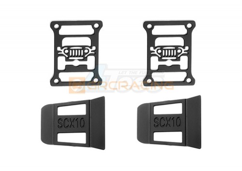 GRC Axial SCX10 III Stainless Steel Tail Light Guard Logo C for SCX10 III Wrangler Black