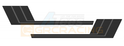 GRC Traxxas TRX-4 Stainless Steel Side Decorative Protection Plate For TRX-4 Bronco Black