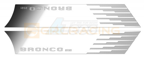 GRC Traxxas TRX-4 Stainless Steel Side Decorative Protection Plate For TRX-4 Bronco Silver
