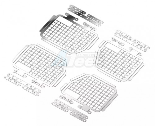 GRC Traxxas TRX-4M Reversible Window Guard Mesh for TRX-4M Defender Silver
