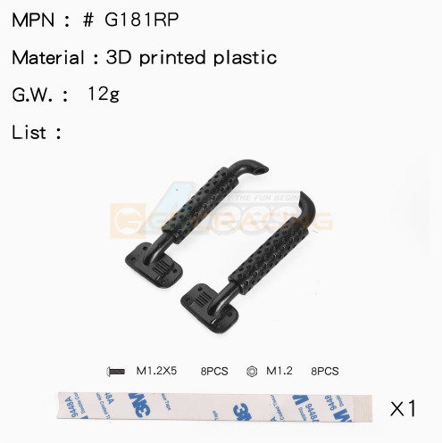 GRC Traxxas TRX-4M Pair Of Vertical Exhaust Pipes For TRX4M/MT Chevrolet K10 (3D Printed)